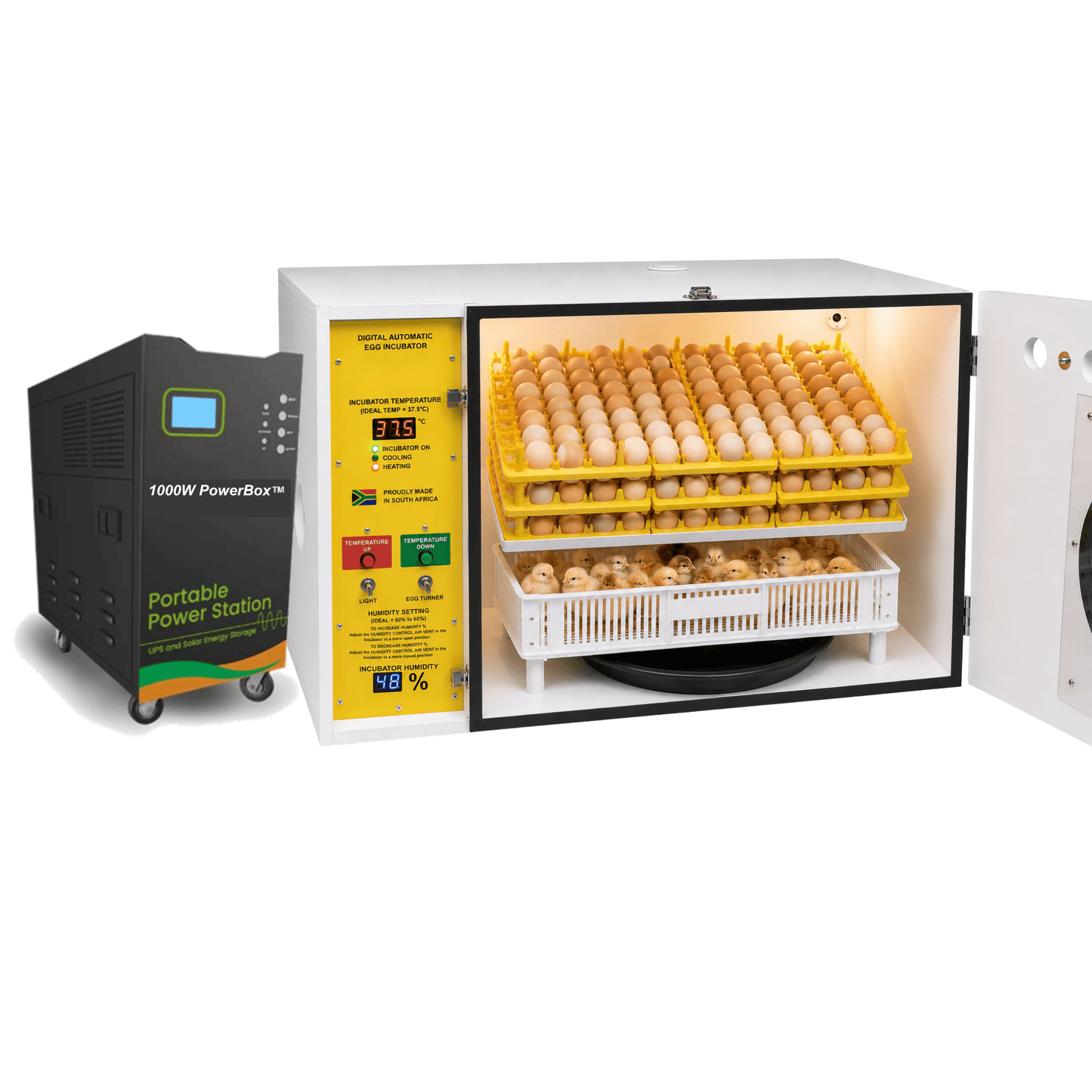 370 Egg Electricity noma Ibhethri Powered Digital Egg Incubator - SH370DP 