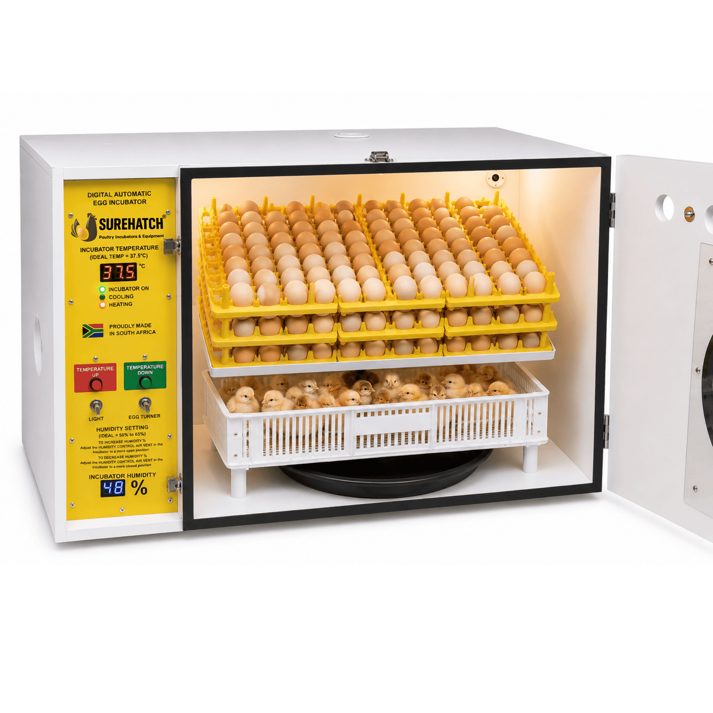 370 Egg Incubator and Hatcher - Fully Automatic Digital Model SH370