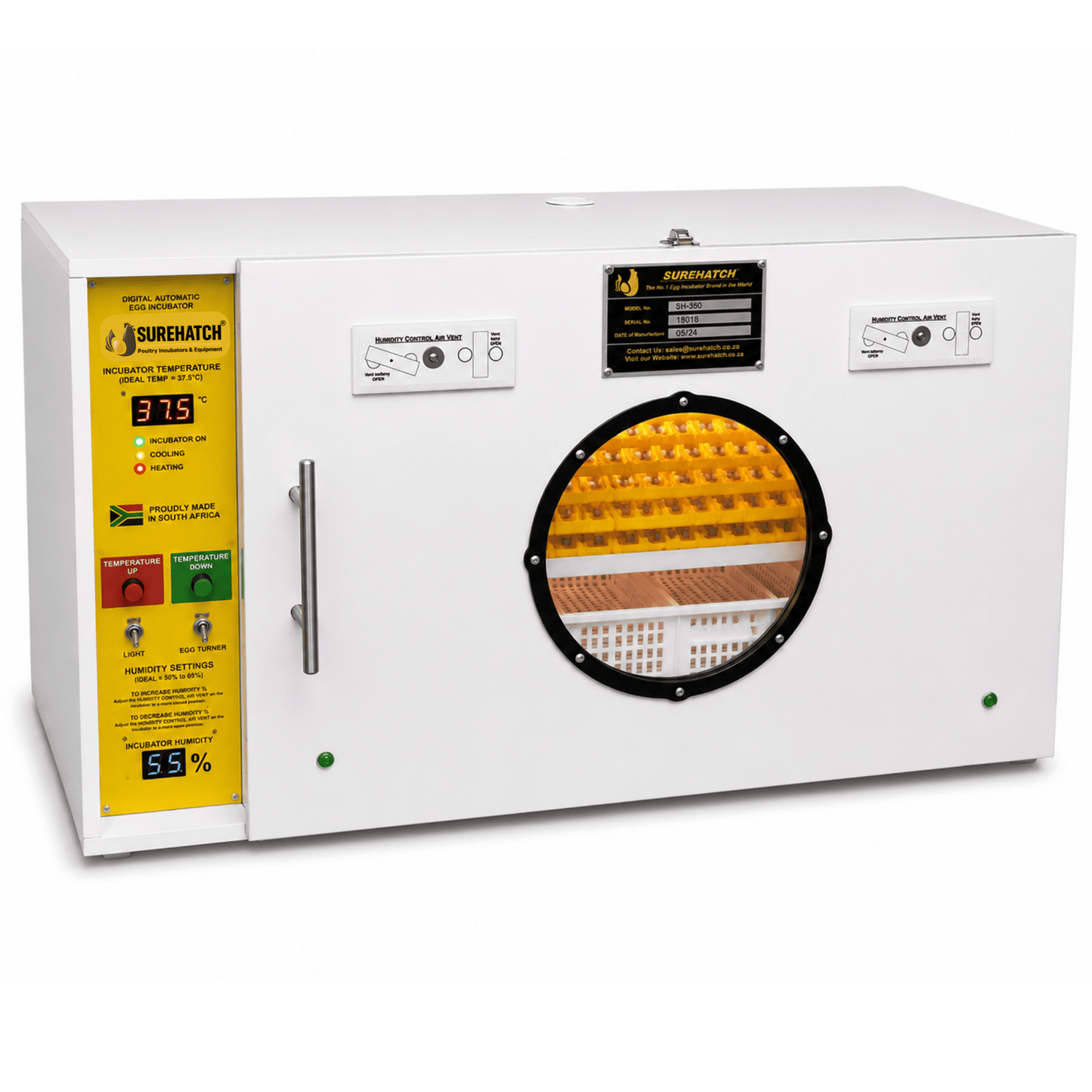 560 I-Egg Incubator ne-Hatcher - Imodeli Yedijithali Ezenzakalelayo Ephelele SH560