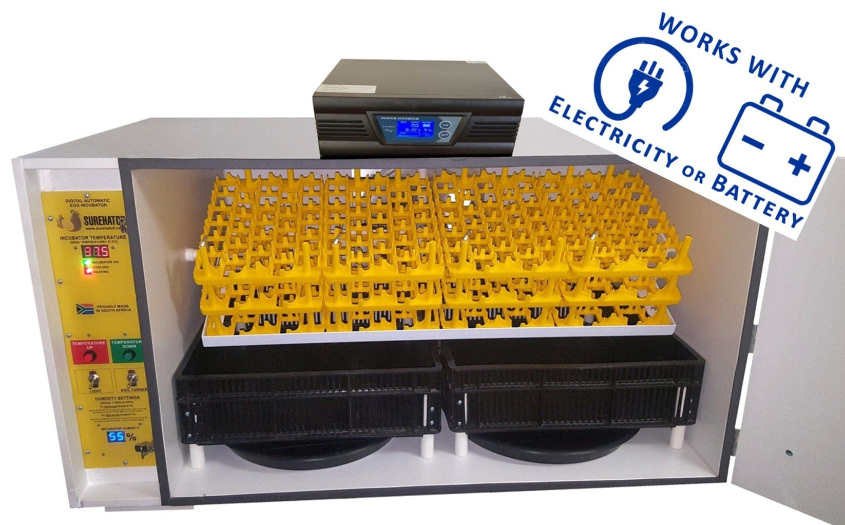 560 Egg Electricity or Battery Powered Digital Egg Incubator SH560DP